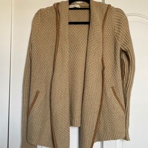 A&F  sweater with  imitation Suede  elbow patches